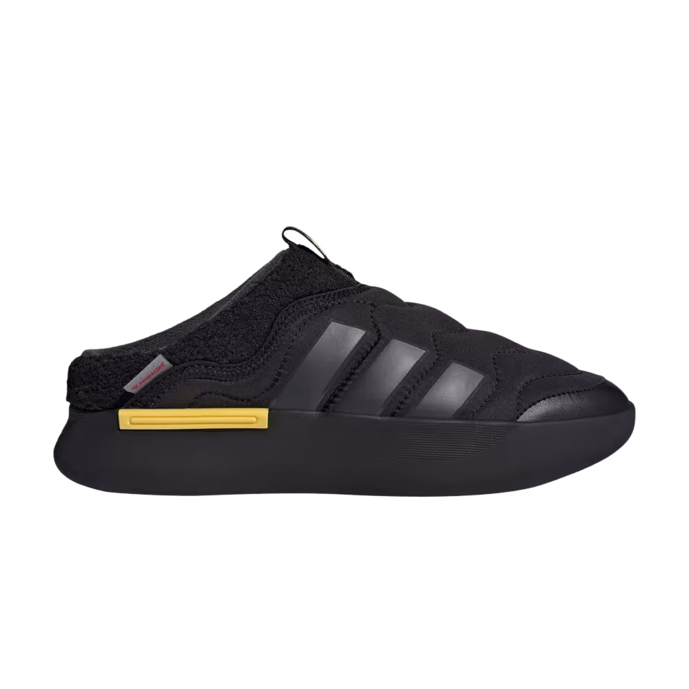 adidas Adipuff Mule Core Black Carbon Utility Yellow