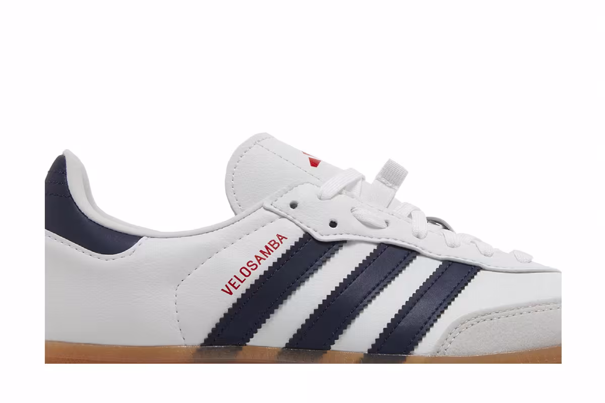 adidas Velosamba White Navy Scarlet, view 3