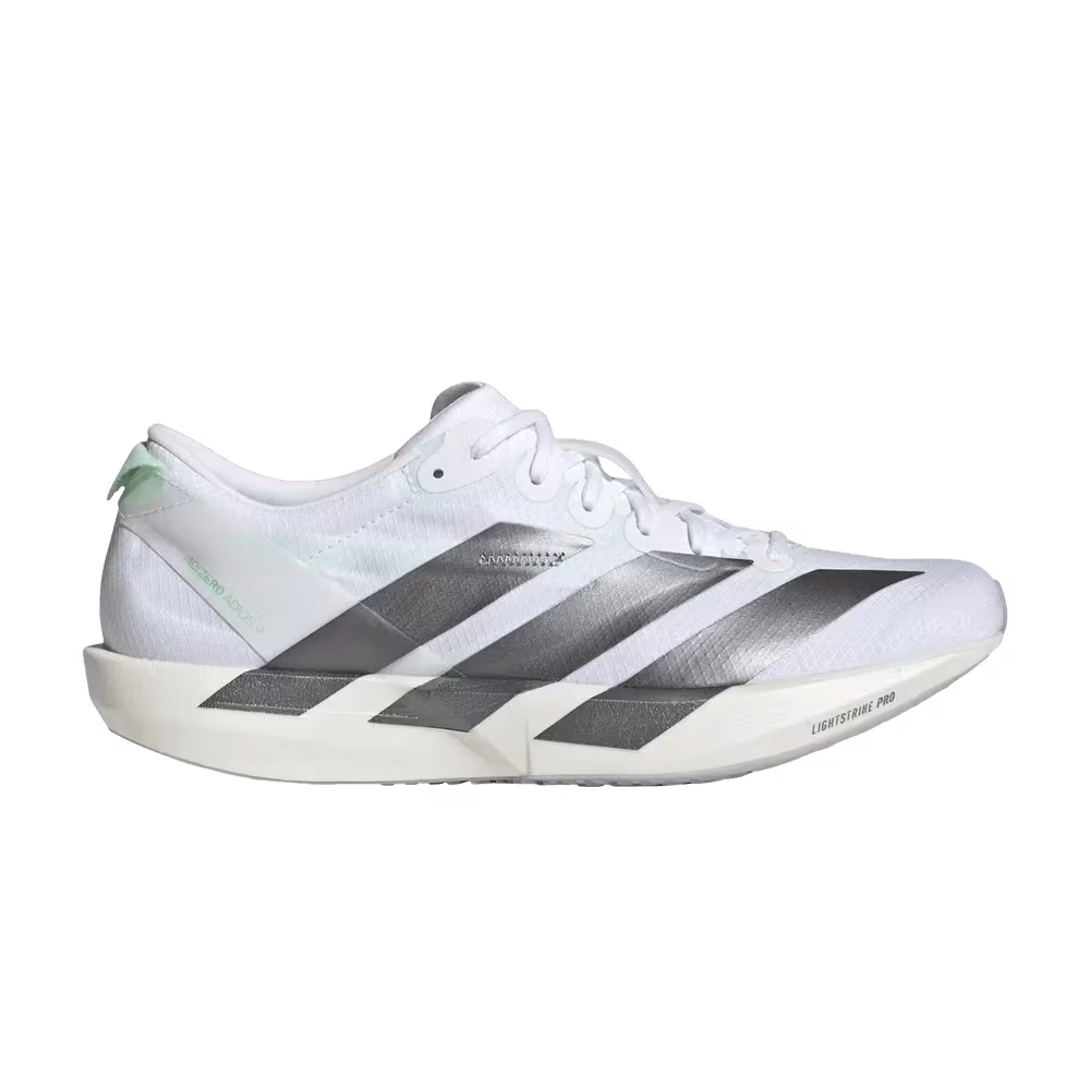 adidas Women's Adizero Adios 9 Cloud White Iron Metallic