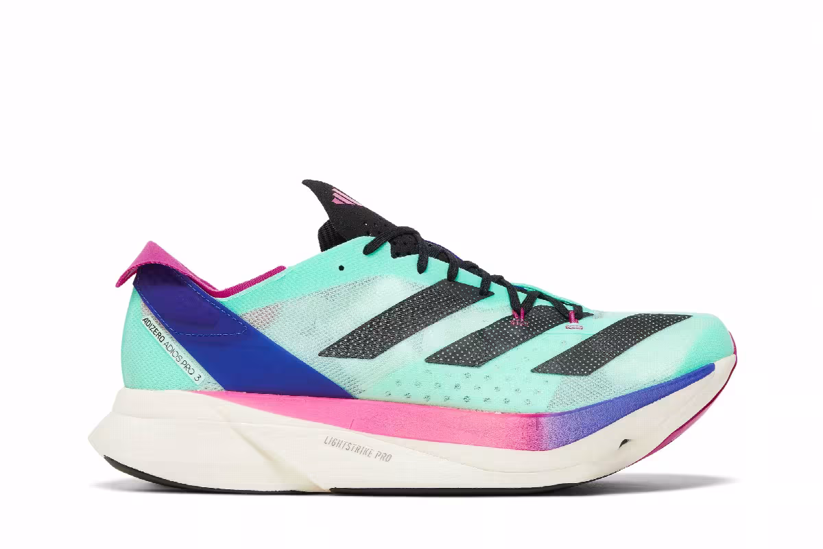 adidas Adizero Adios Pro 3 Pulse Mint Lucid Blue, view 2