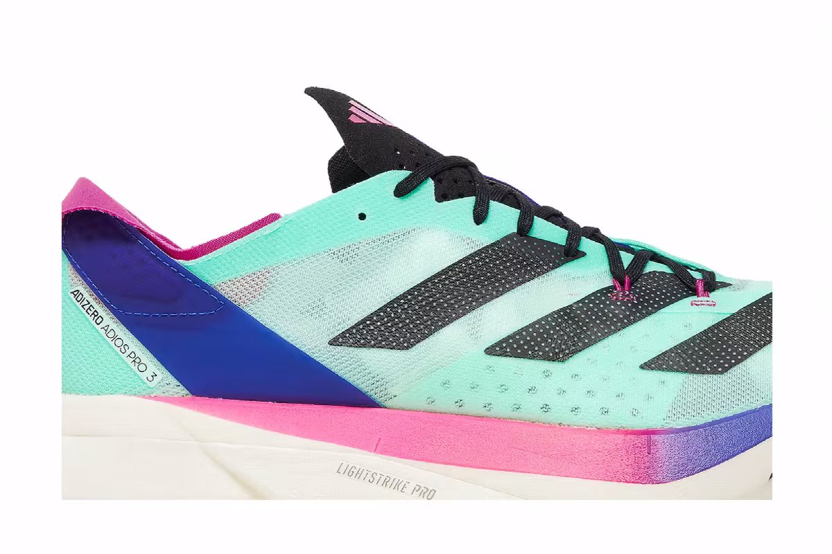 adidas Adizero Adios Pro 3 Pulse Mint Lucid Blue, view 3