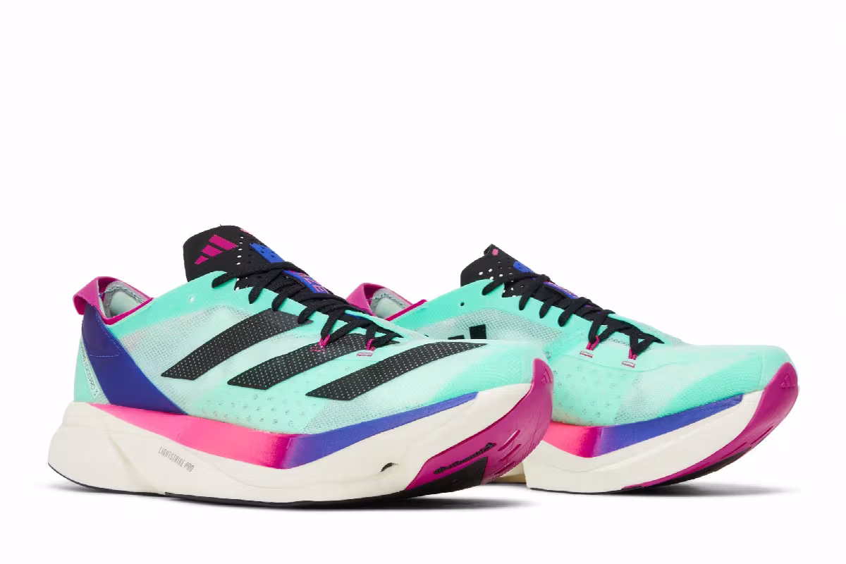 adidas Adizero Adios Pro 3 Pulse Mint Lucid Blue, view 9