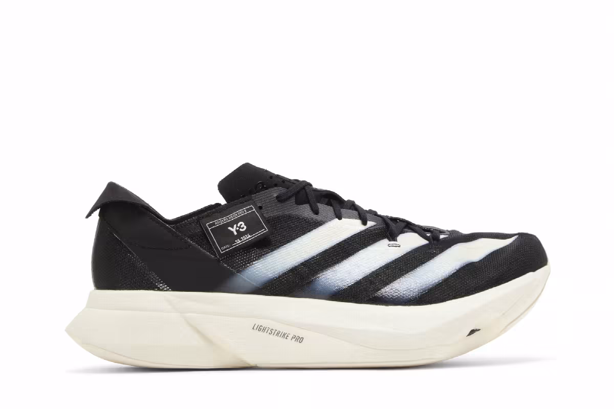 adidas Y-3 Adizero Adios Pro 3 Black Off White, view 2