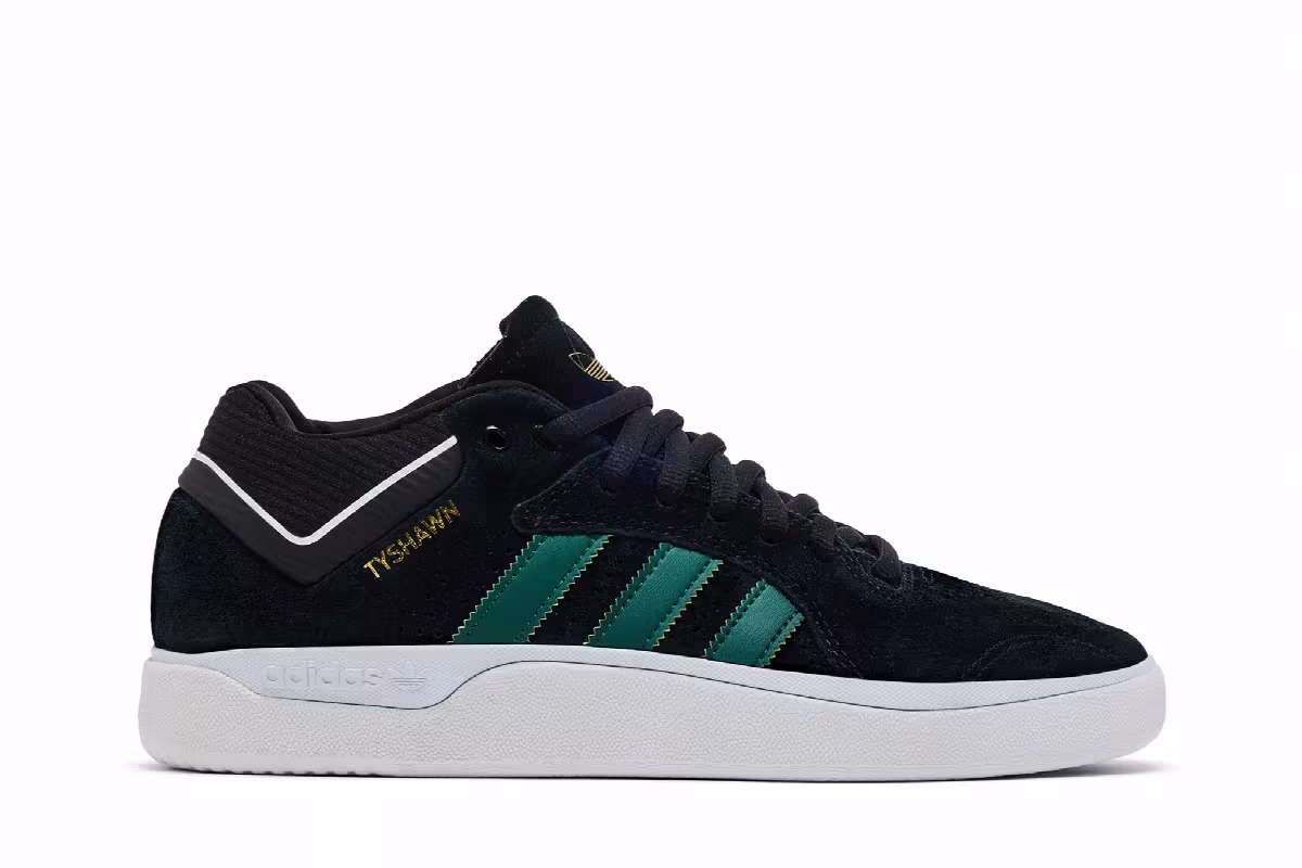 adidas Tyshawn Black Collegiate Green, view 2