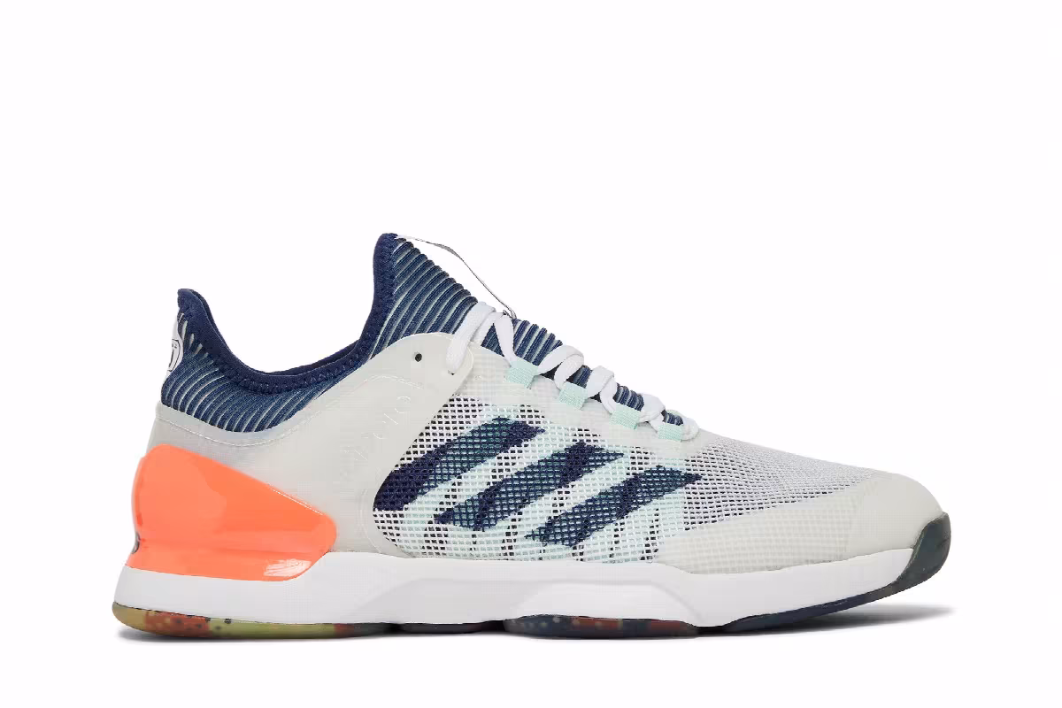 Adidas Adizero Ubersonic 2.0 White Tech Indigo Coral, view 2