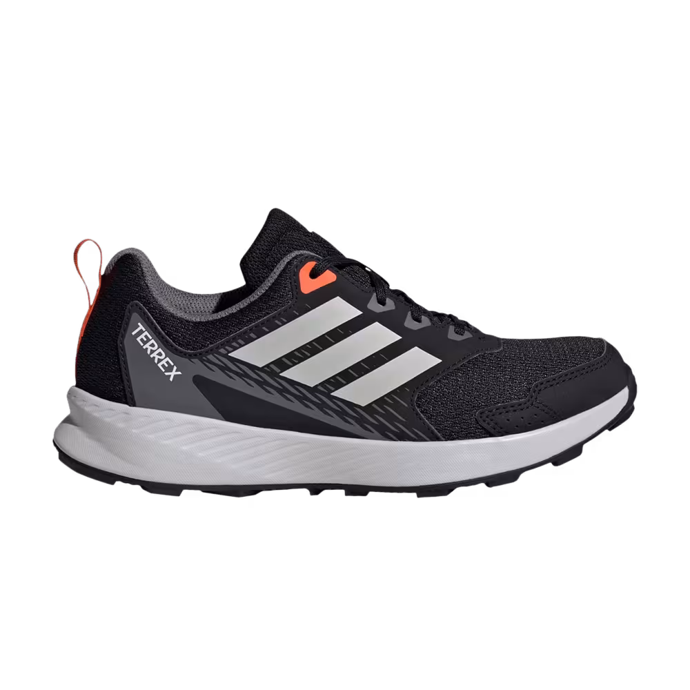 adidas Terrex Tracefinder Trail J Core Black Grey One Semi Impact Orange