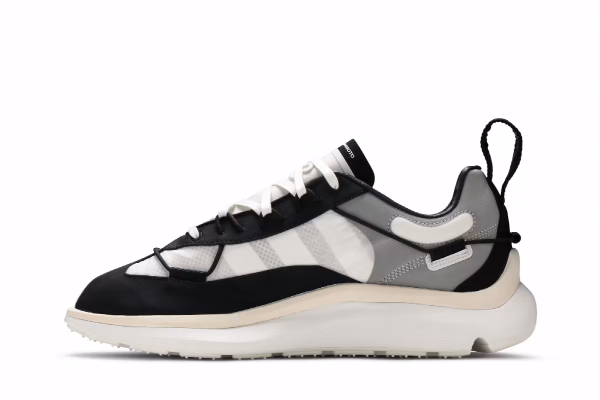 adidas Y-3 Shiku Run White Black, view 4