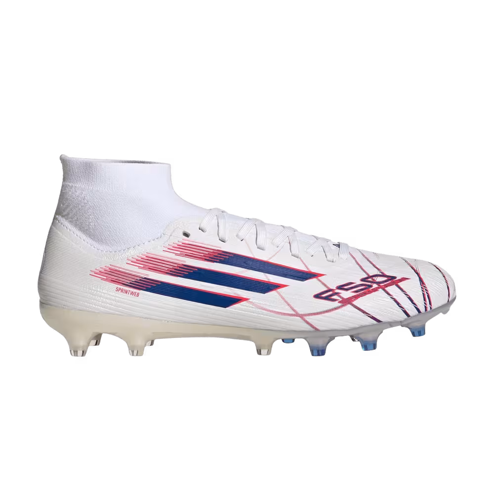 adidas Women's F50 Sparkfusion Pro Mid FG AG Cloud White Royal Blue