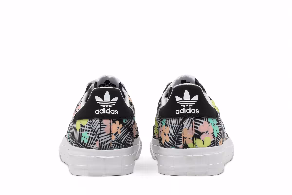 Adidas Continental Vulc J Black Floral, view 7
