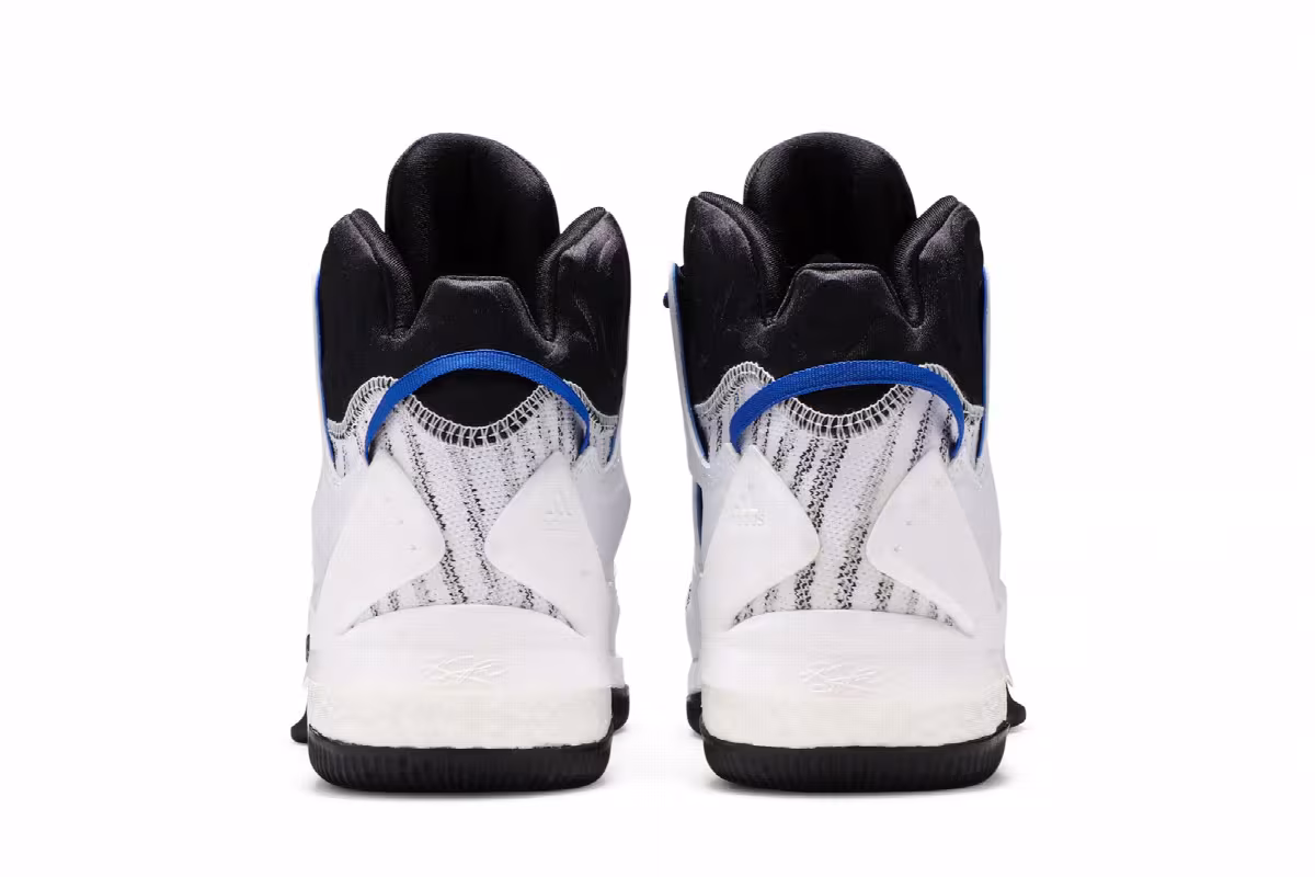 Adidas D Rose 7 Primeknit White Blue, view 7