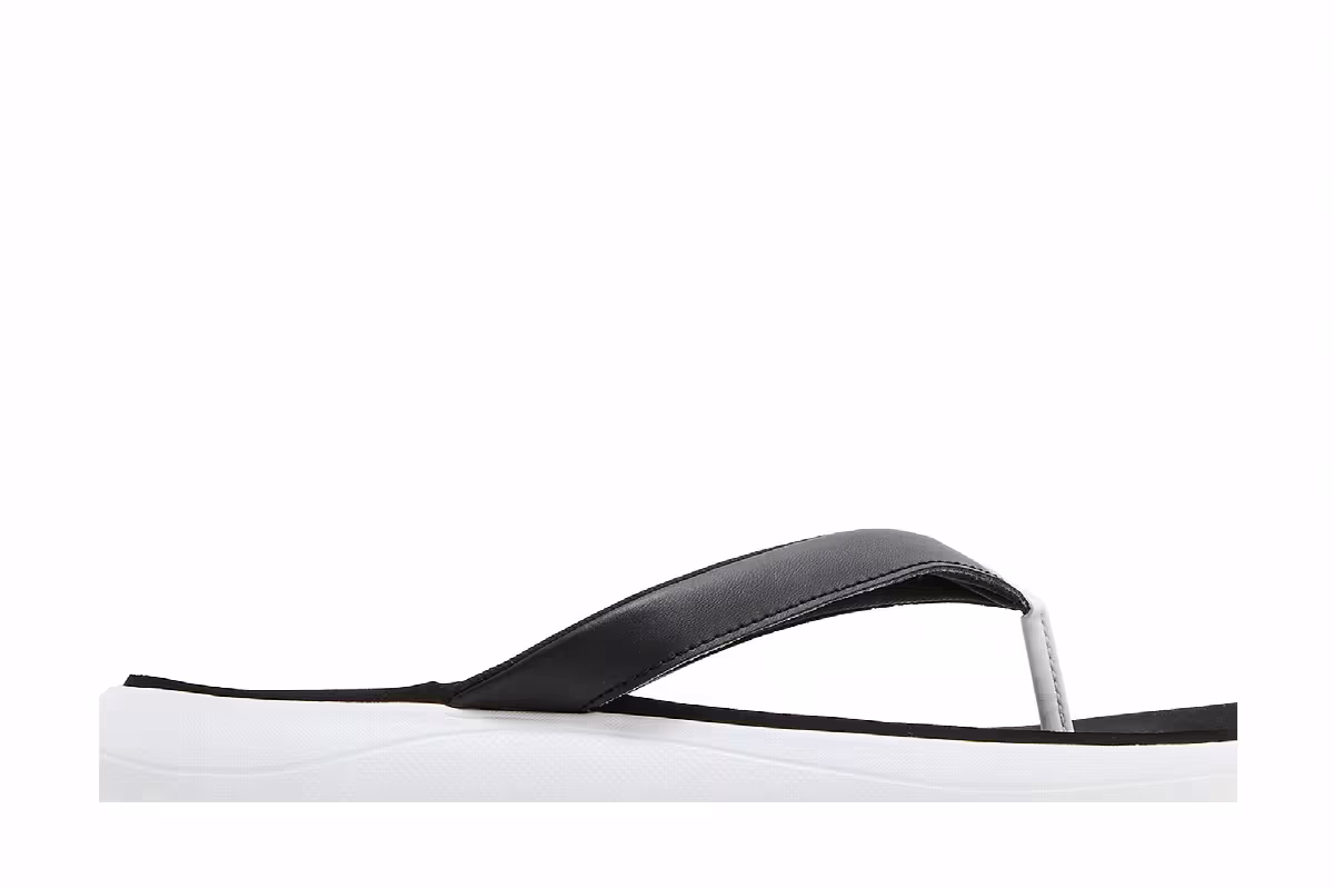Adidas Women's Comfort Flip Flop White Black, view 3