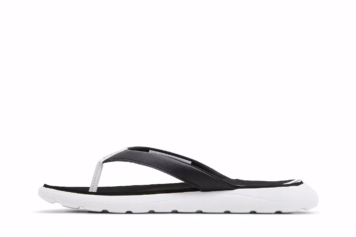 Adidas Women's Comfort Flip Flop White Black, view 4