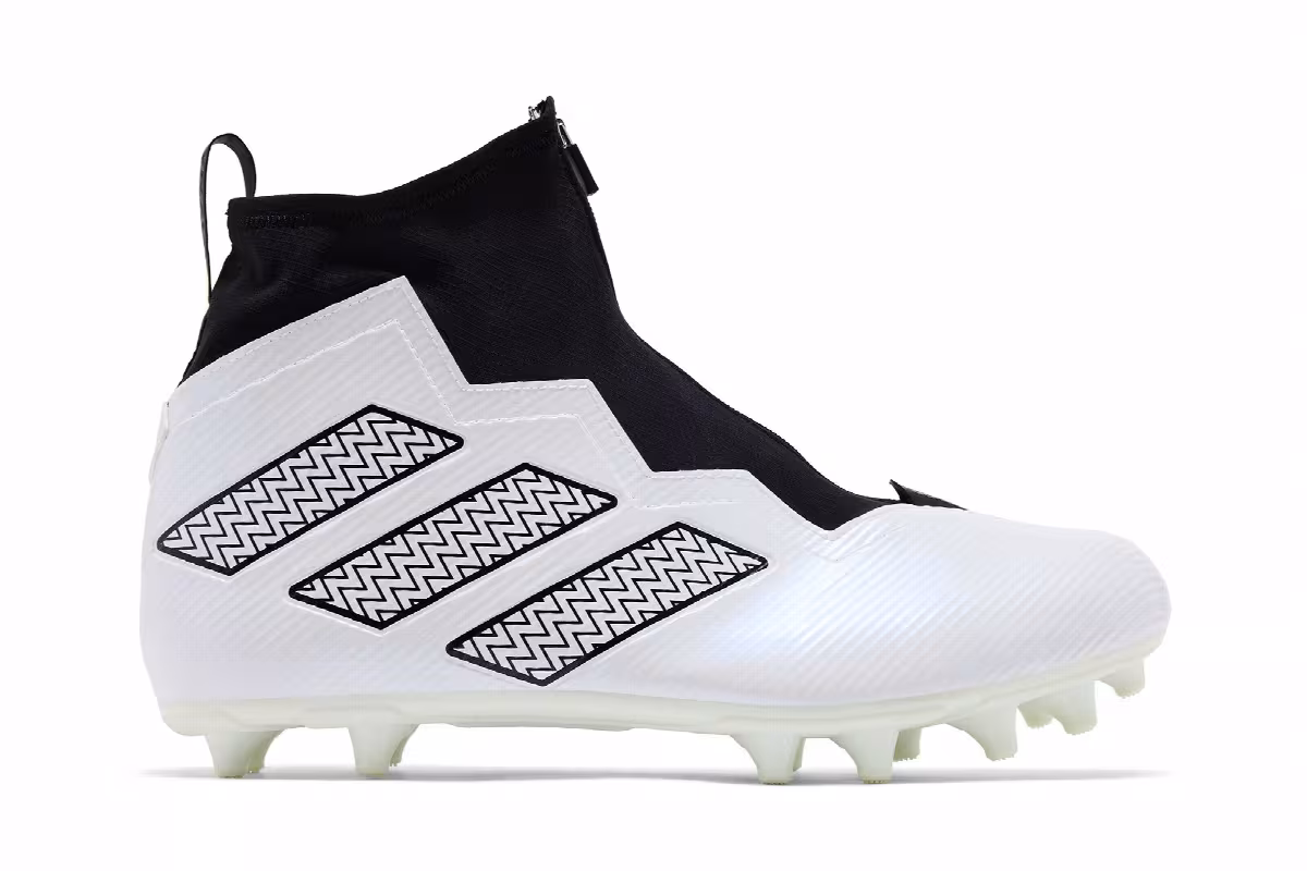 adidas Nasty Fly 4E Wide White Black, view 2