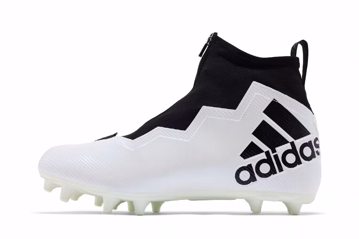 adidas Nasty Fly 4E Wide White Black, view 4