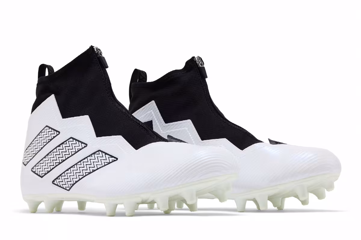 adidas Nasty Fly 4E Wide White Black, view 9