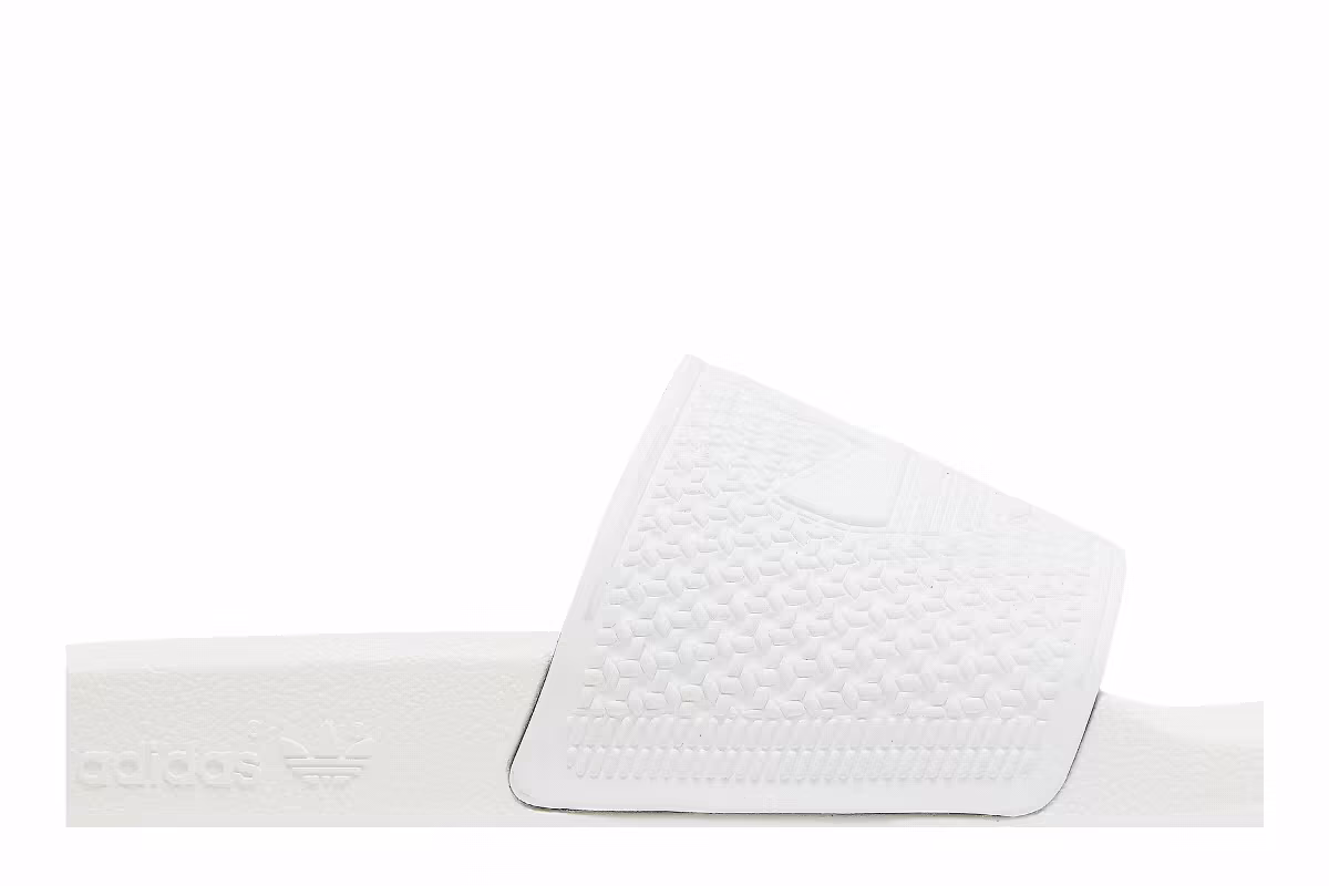 Adidas Shmoofoil Slides Triple White, view 3