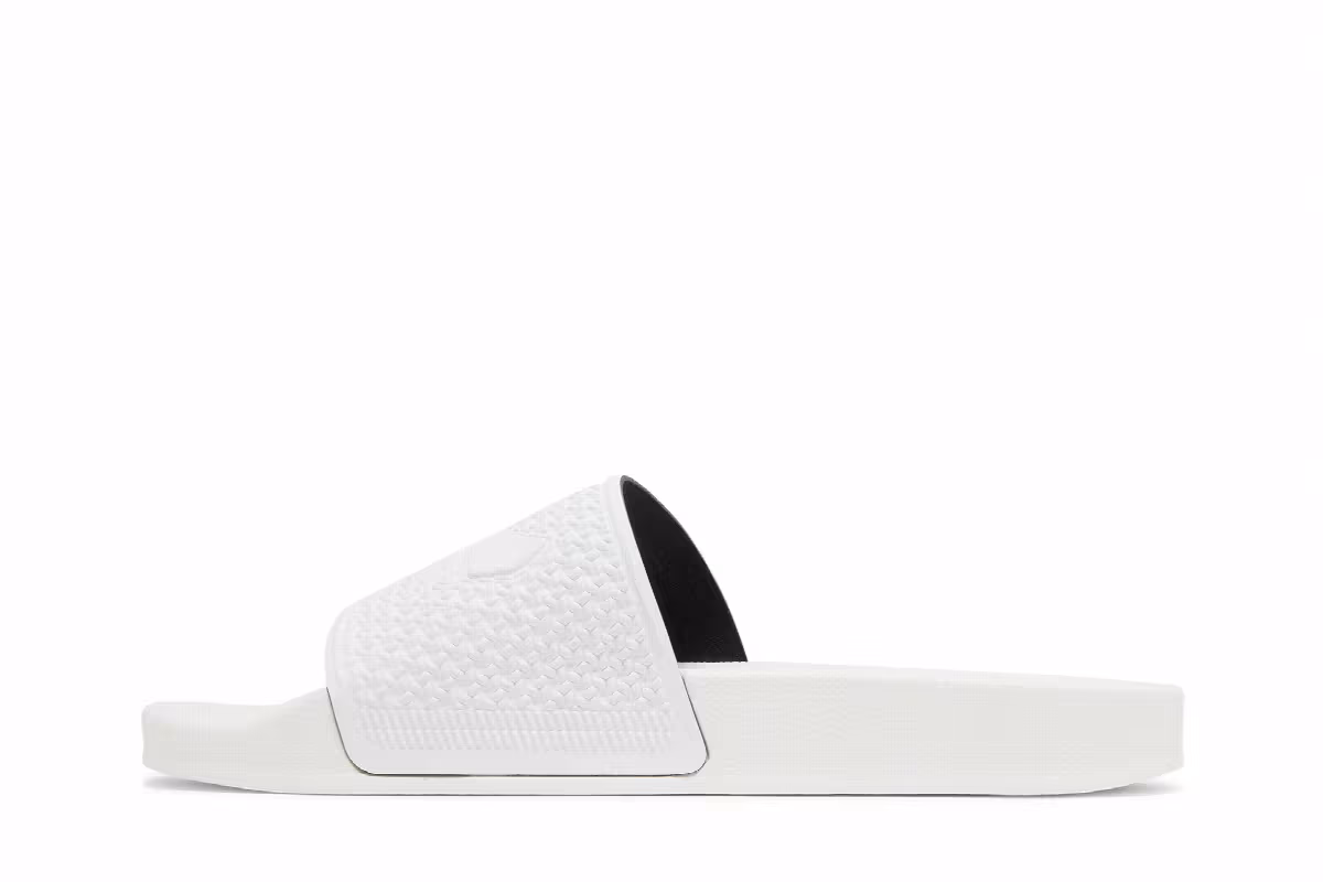 Adidas Shmoofoil Slides Triple White, view 4
