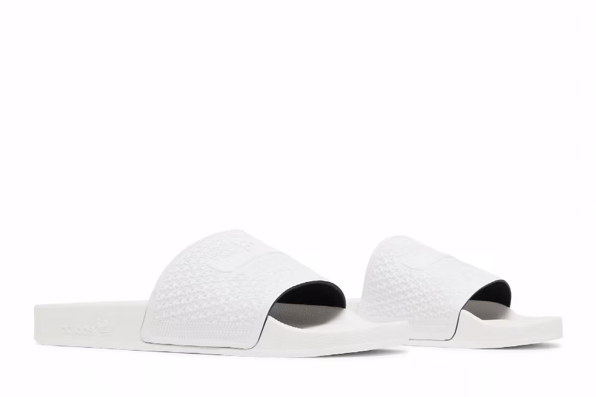 Adidas Shmoofoil Slides Triple White, view 9