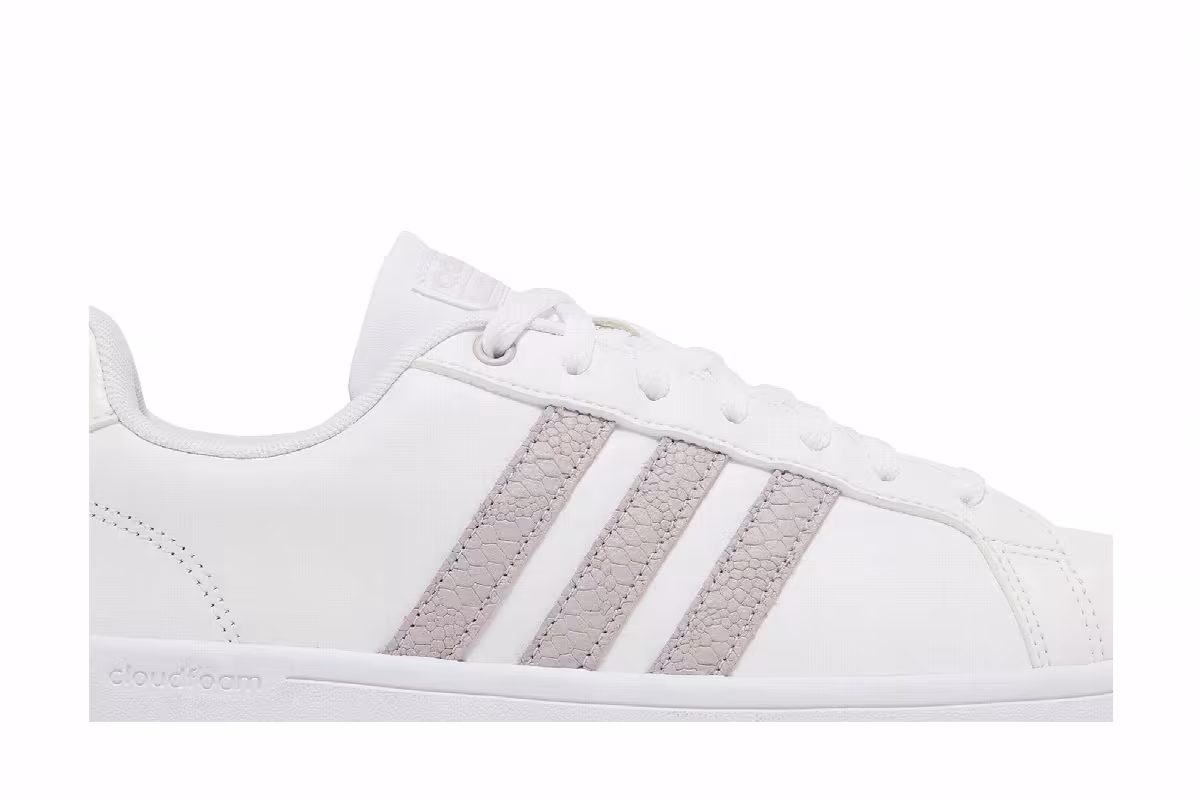 Adidas Women's Cloudfoam Advantage White Ice Purple, view 3
