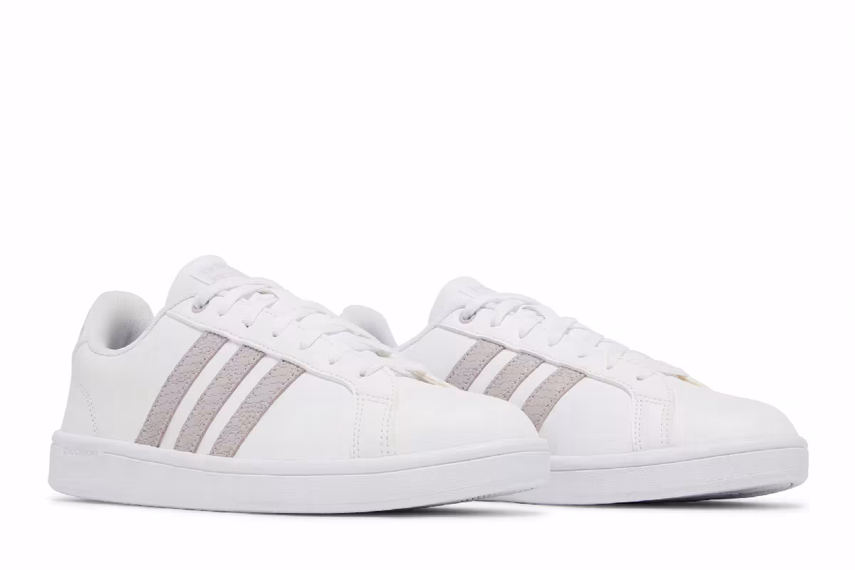 Adidas Women's Cloudfoam Advantage White Ice Purple, view 9