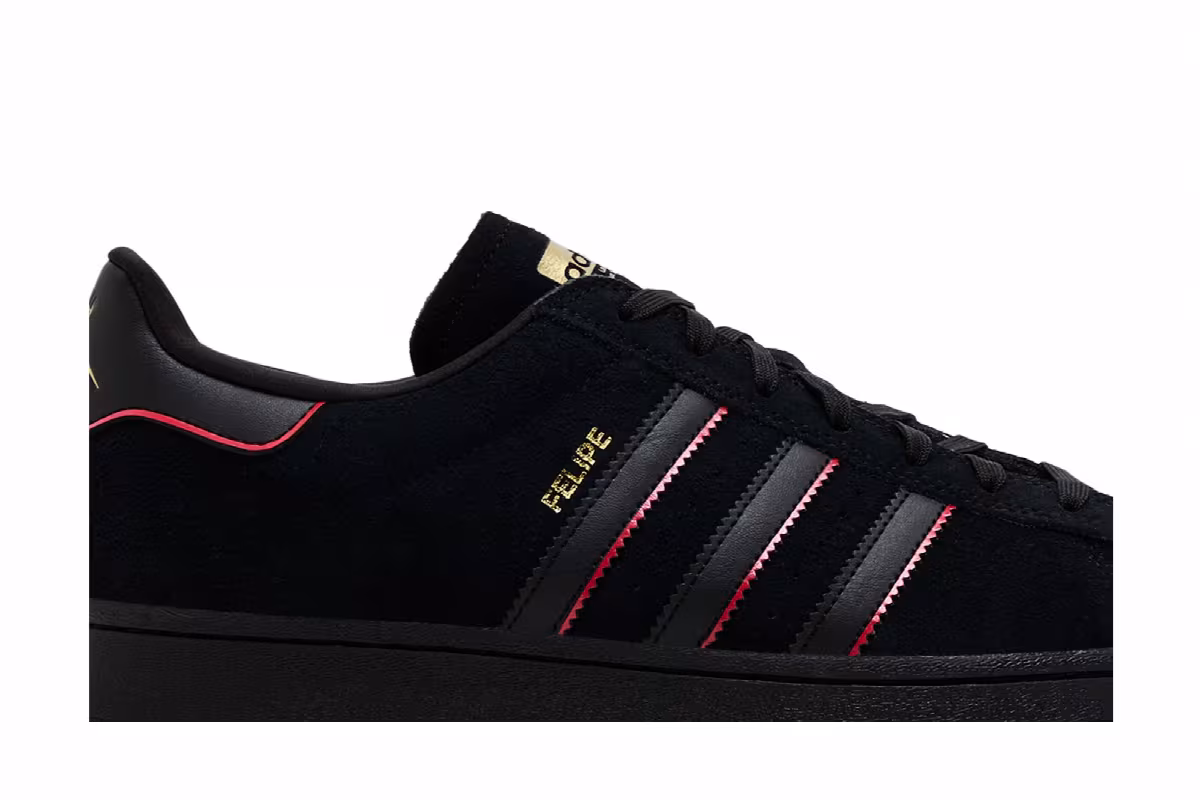 Felipe Gustavo x adidas Superstar ADV Black Scarlet, view 3