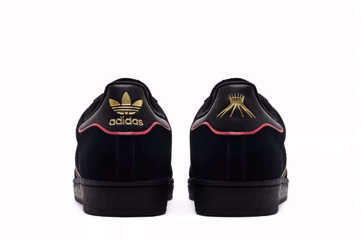 Felipe Gustavo x adidas Superstar ADV Black Scarlet, view 7