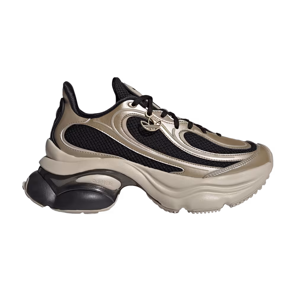 adidas Women's Ozvenuz Core Black Cyber Metallic Wonder Beige