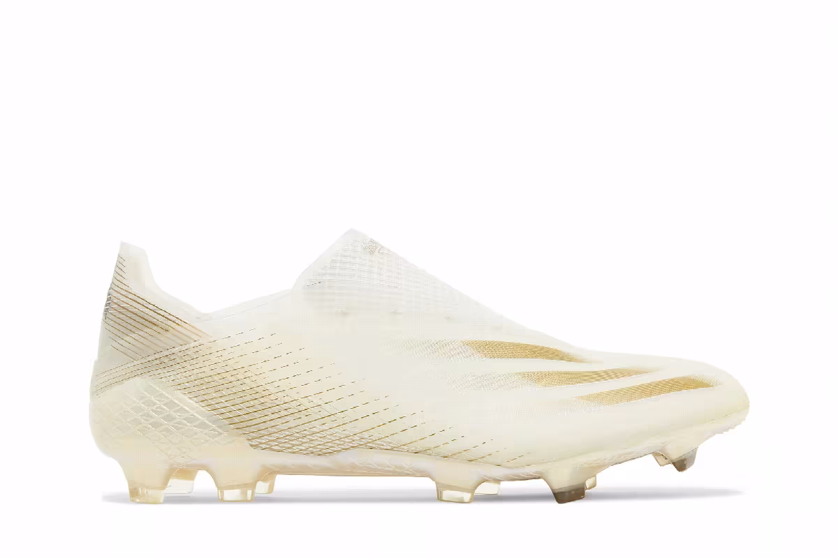 adidas X Ghosted+ FG White Metallic Gold Melange, view 2