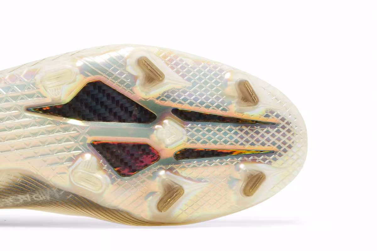 adidas X Ghosted+ FG White Metallic Gold Melange, view 6