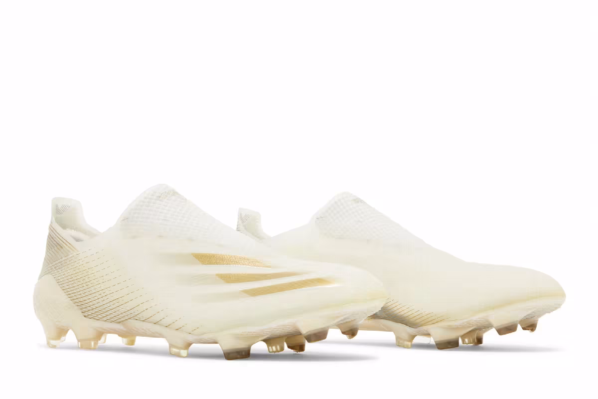 adidas X Ghosted+ FG White Metallic Gold Melange, view 9