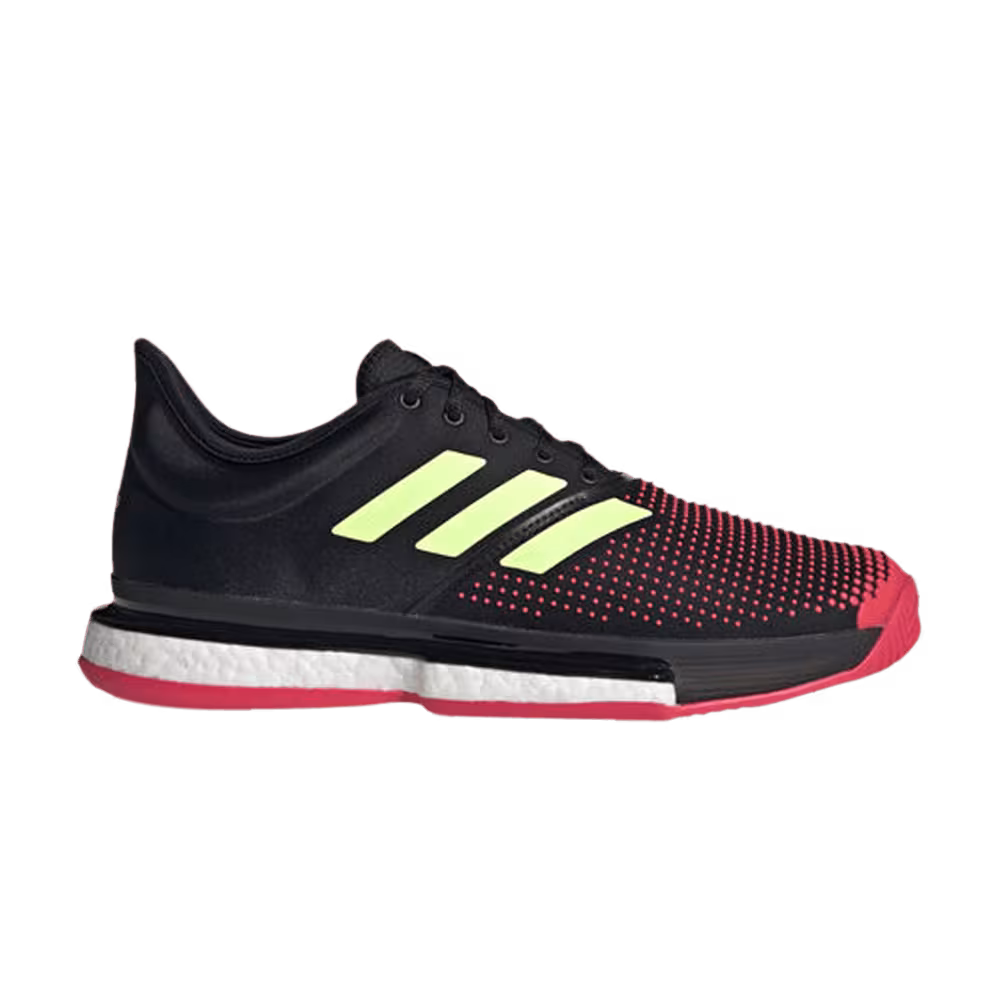 Adidas SoleCourt Black Yellow Red