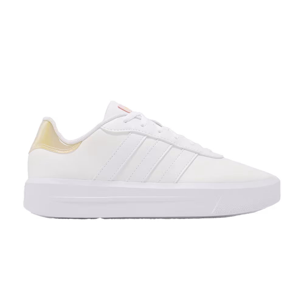 adidas Court Platform White Gold