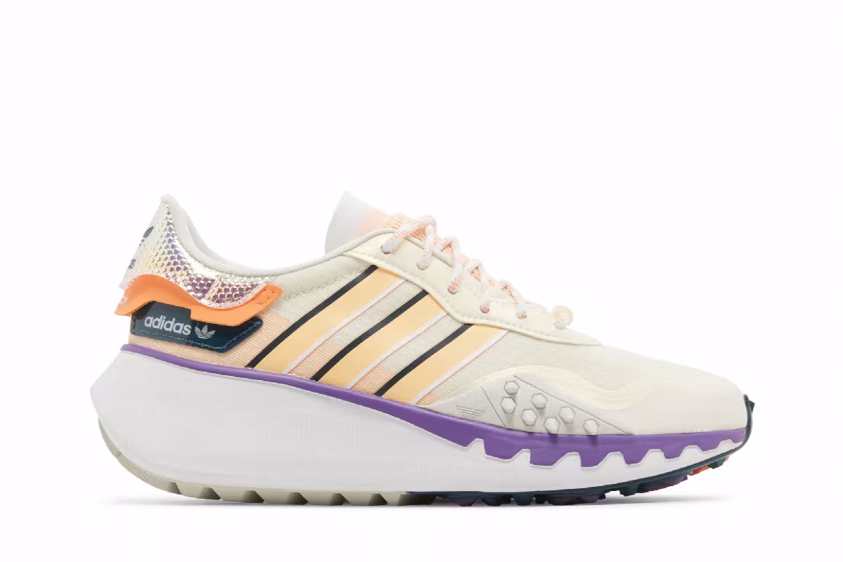 Adidas Women's Choigo Cream White Acid Orange, view 2