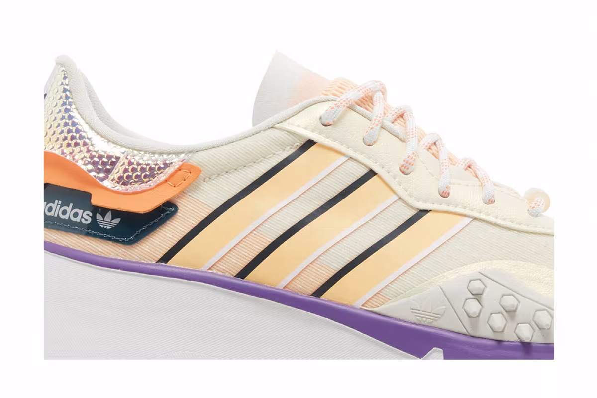 Adidas Women's Choigo Cream White Acid Orange, view 3
