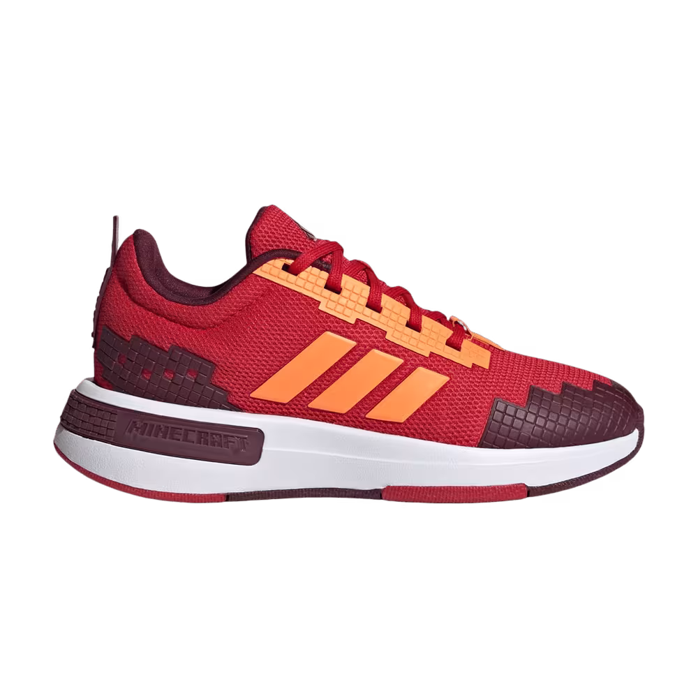 Minecraft x adidas Pro J Better Scarlet Lucid Orange Maroon