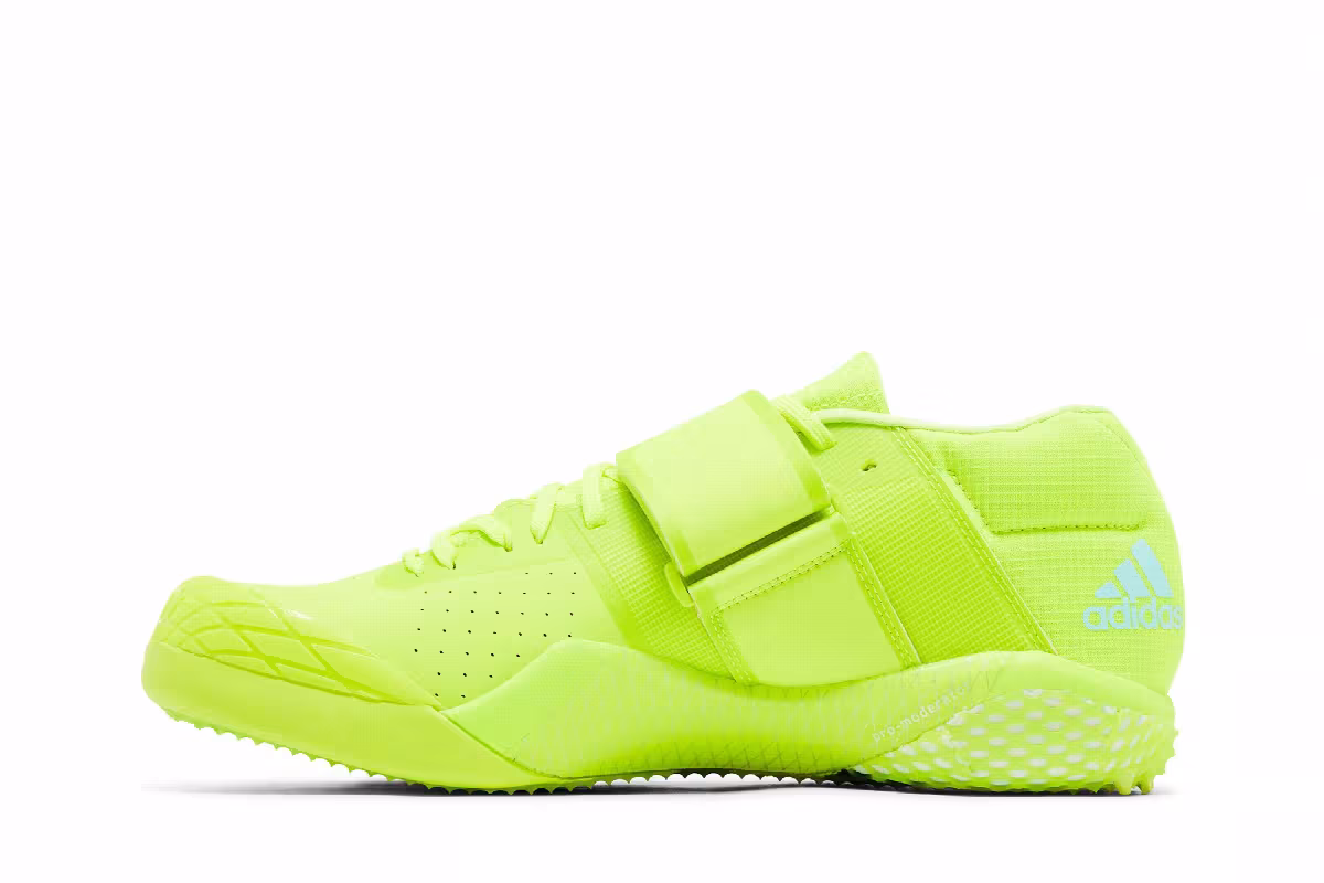 adidas Adizero Javelin Solar Yellow Aqua, view 4