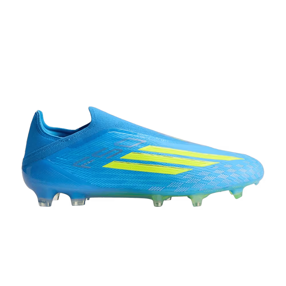 adidas F50 Elite Laceless FG Lucid Ray Blue Team Solar Yellow 2 Lucid Aquamarine