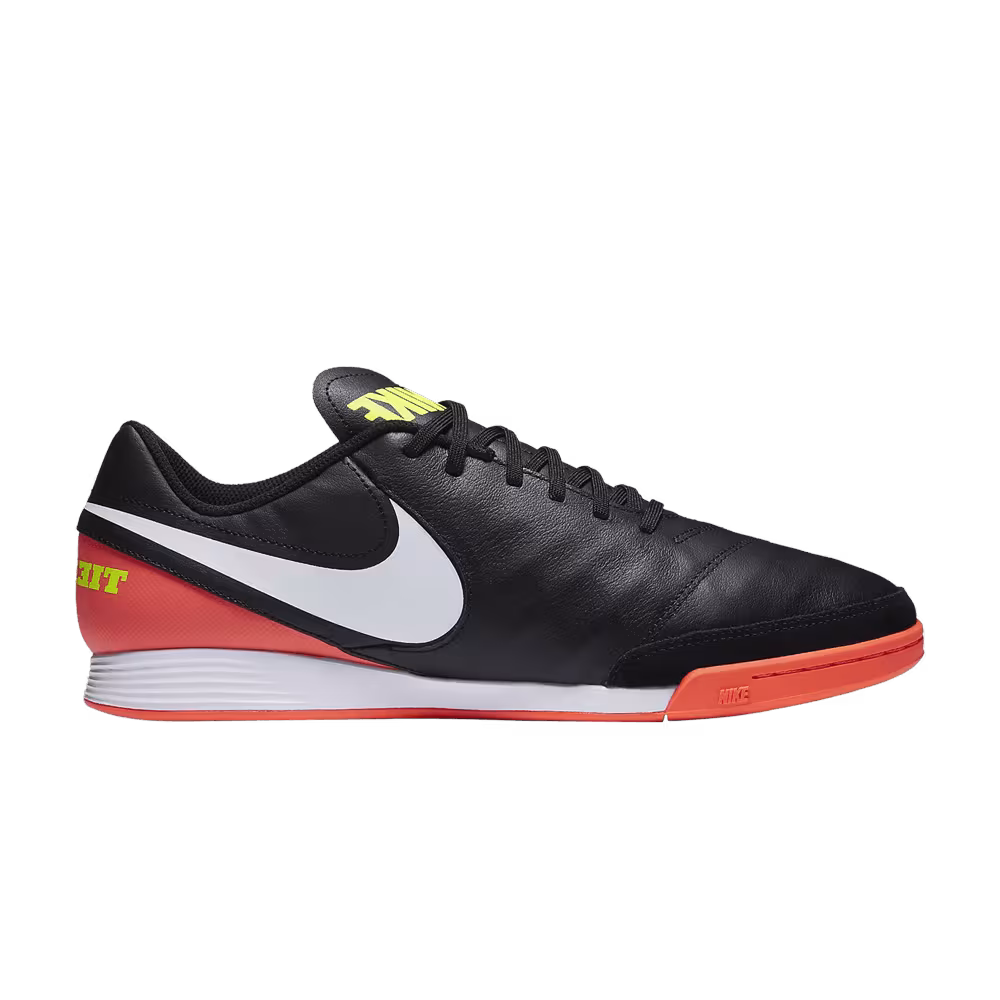 Adidas TiempoX Genio 2 Leather IC Black Hyper Orange
