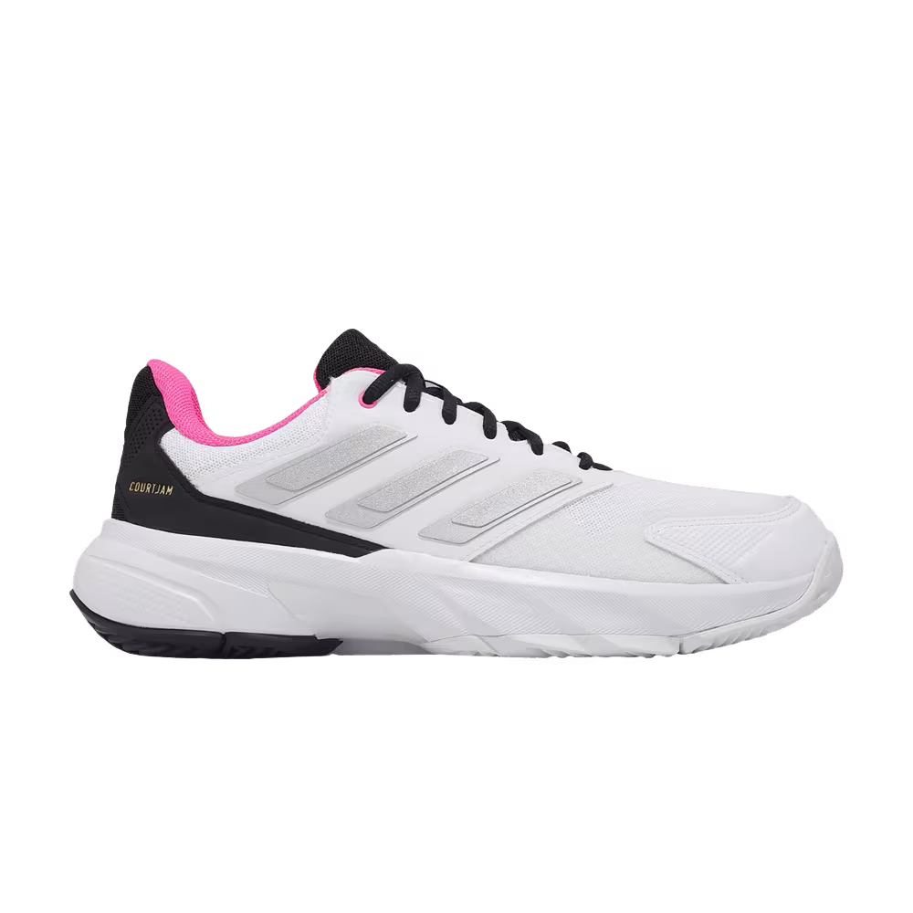 adidas Courtjam Control 3 Cloud White Silver Metallic Lucid Pink