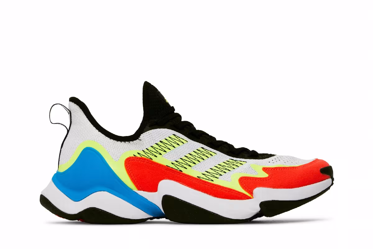 Adidas Impact FLX White Team Solar Yellow, view 2