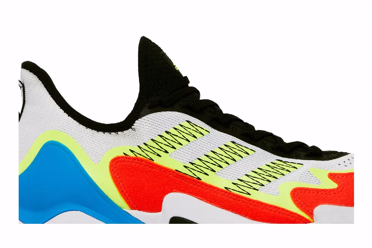 Adidas Impact FLX White Team Solar Yellow, view 3