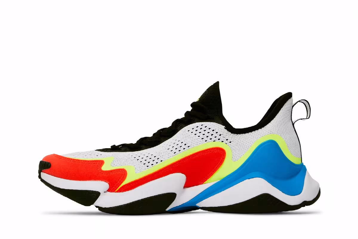Adidas Impact FLX White Team Solar Yellow, view 4