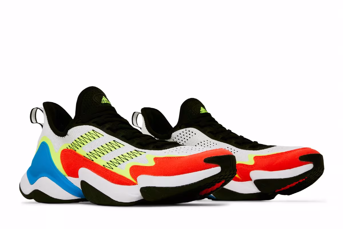 Adidas Impact FLX White Team Solar Yellow, view 9