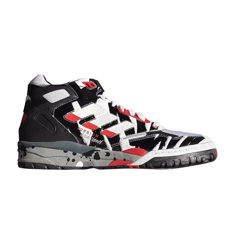 Slick x adidas Torsion Artillery Mid White Black Poppy Red