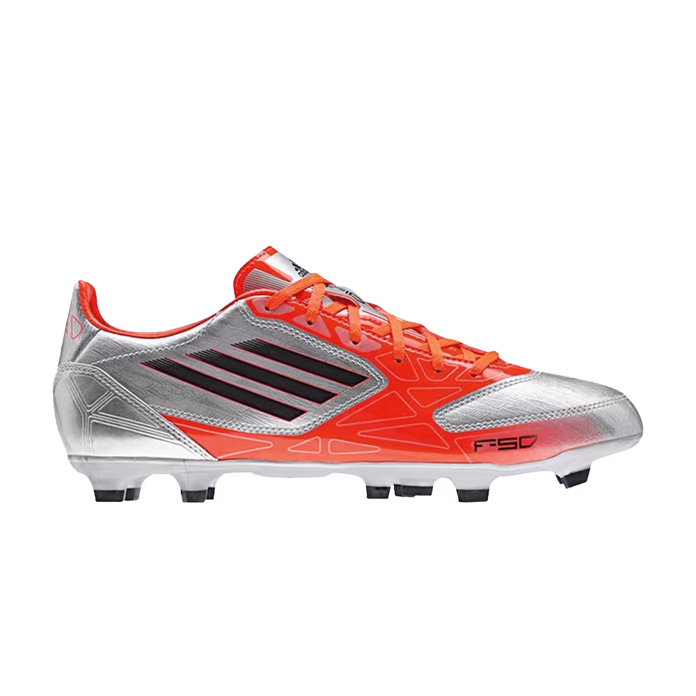 Adidas F10 TRX FG Metallic Silver Fire Red