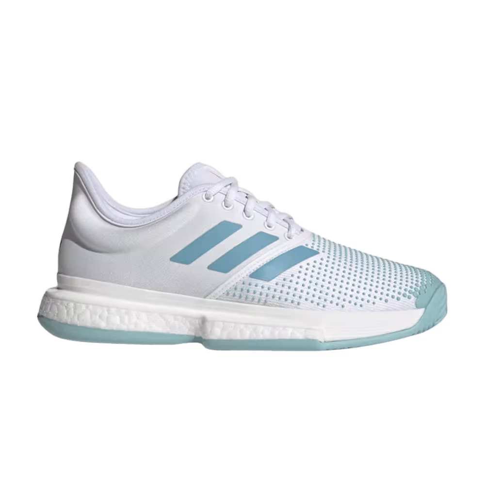 Parley x adidas Women's SoleCourt Boost White Blue