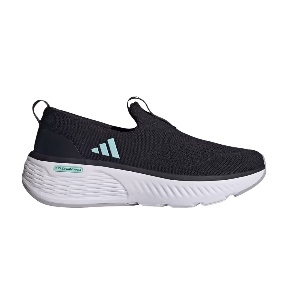 adidas Women's Cloudfoam Go Lounger Core Black Semi Flash Aqua Cloud White