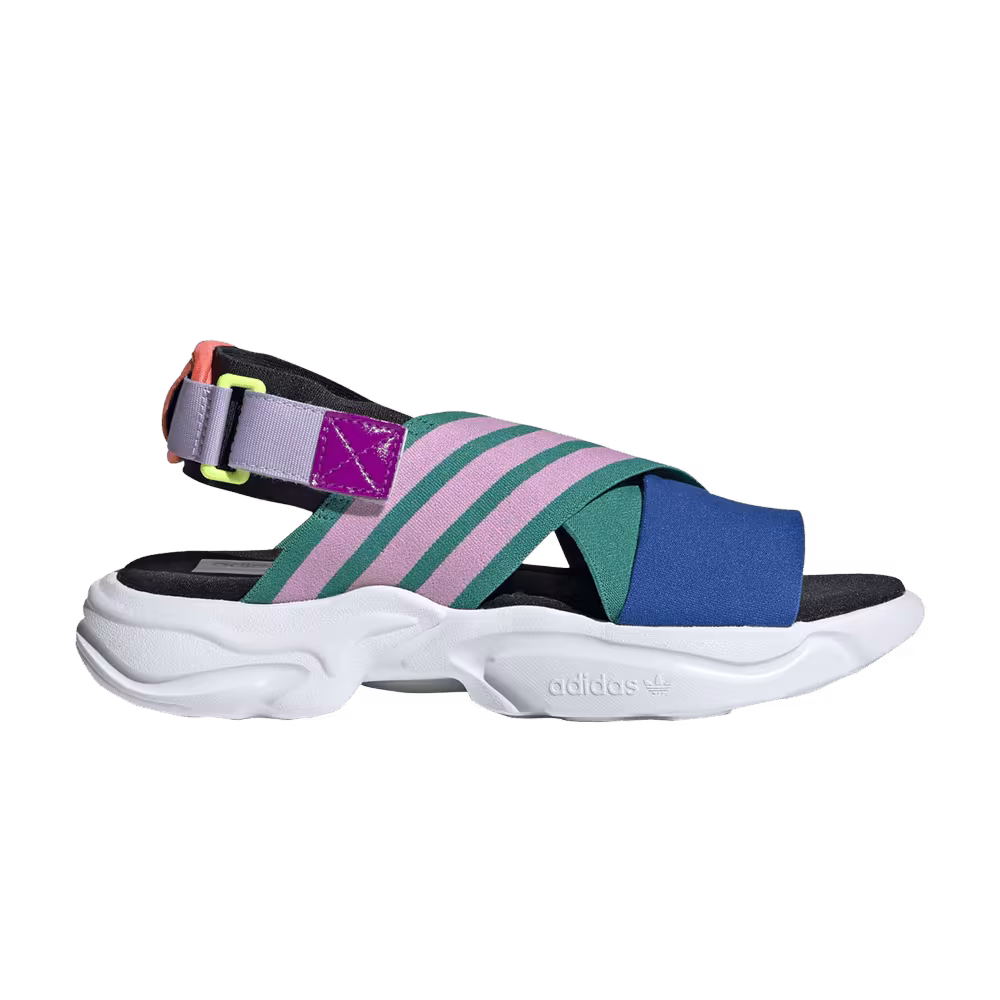 Adidas Women's Magmur Sandal Glory Green Pink Blue