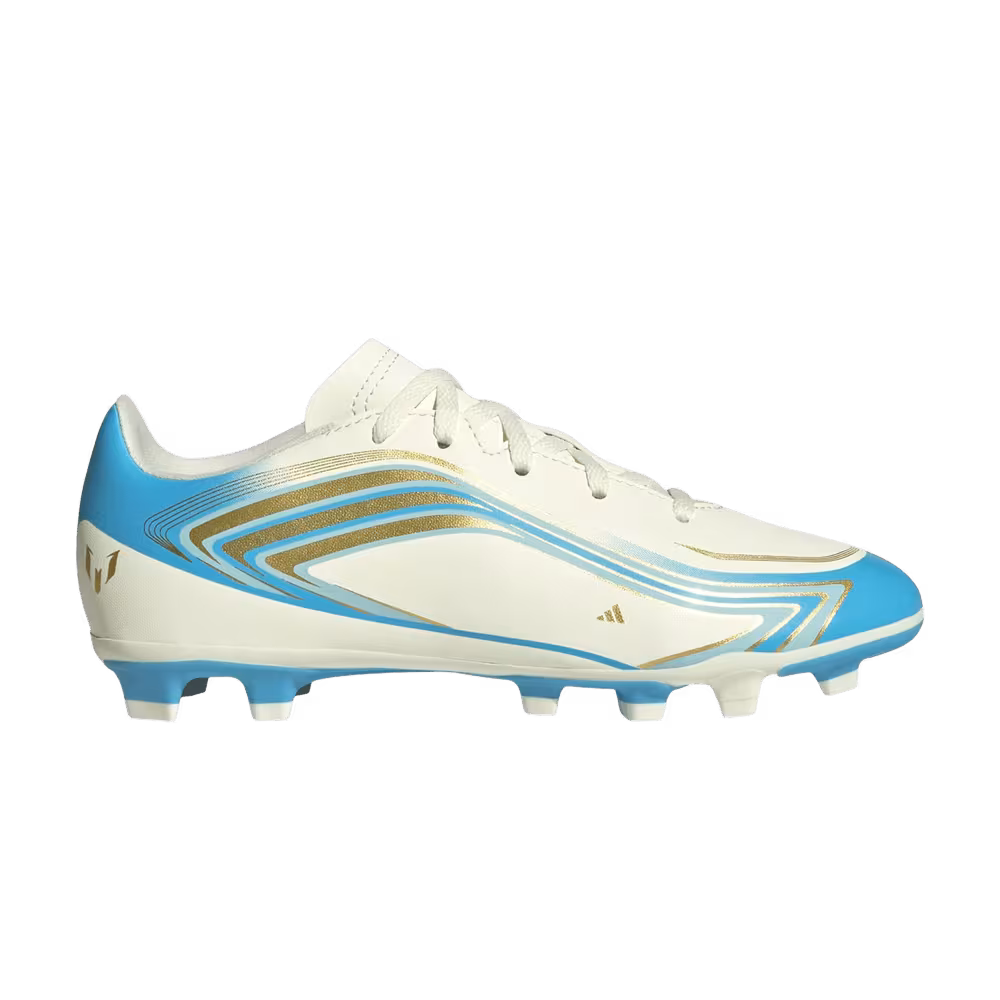 adidas F50 Messi Club FG MG Little Kid Ivory Semi Blue Burst