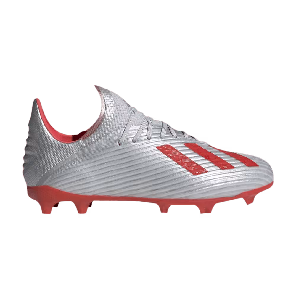 Adidas X 19.1 FG J Silver Hi-Res Red
